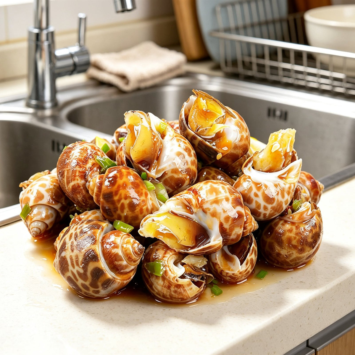 Fresh Marinated Spotted Sea Snails